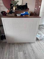 Radiatorombouw met plank - Beige linnenlook, Ophalen, Gebruikt