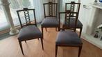 Eetkamer stoelen., Ophalen, Klasiek / Antiek, Gebruikt, Blauw