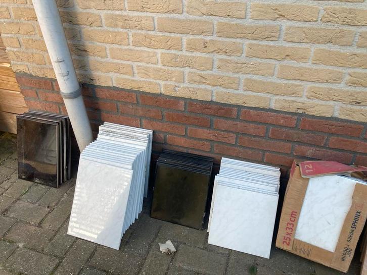 Wandtegels Wit & Zwart - Sphinx Odeon, Doe-het-zelf en Verbouw, Tegels, Gebruikt, Wandtegels, Keramiek, 20 tot 40 cm, Minder dan 20 cm