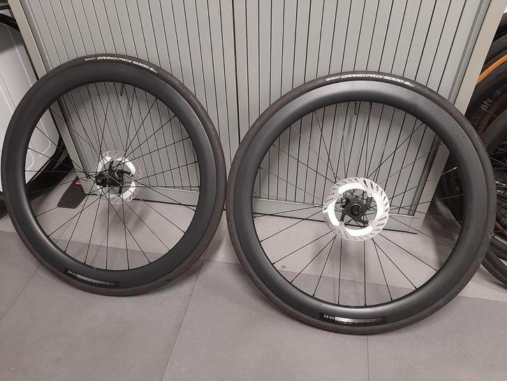 CR50 carbon disc wielset zgan., Fietsen en Brommers, Fietsonderdelen, Zo goed als nieuw, Racefiets, Wiel, Ophalen of Verzenden