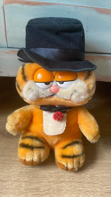 Garfield knuffel pluche hoed strik 1981 beschikbaar voor biedingen