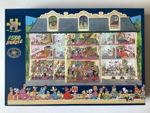 Vintage puzzel 1500 Jan van Haasteren Hotel contour Compleet, Hobby en Vrije tijd, Denksport en Puzzels, Zo goed als nieuw, Legpuzzel
