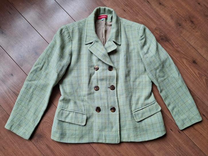 Alain Manoukian wollen jasje vintage mt 44 lichtgroen geruit, Kleding | Dames, Jasjes, Kostuums en Pakken, Gedragen, Maat 42/44 (L)