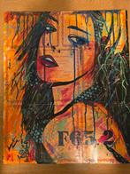 Abstract Portret Schilderij, Antiek en Kunst, Kunst | Schilderijen | Klassiek, Ophalen