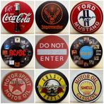 ACDC Collage vinyl plaat rond reclamebord van metaal deco, Info@deconoord.nl, Nieuw, Ophalen of Verzenden, Foto of Kaart