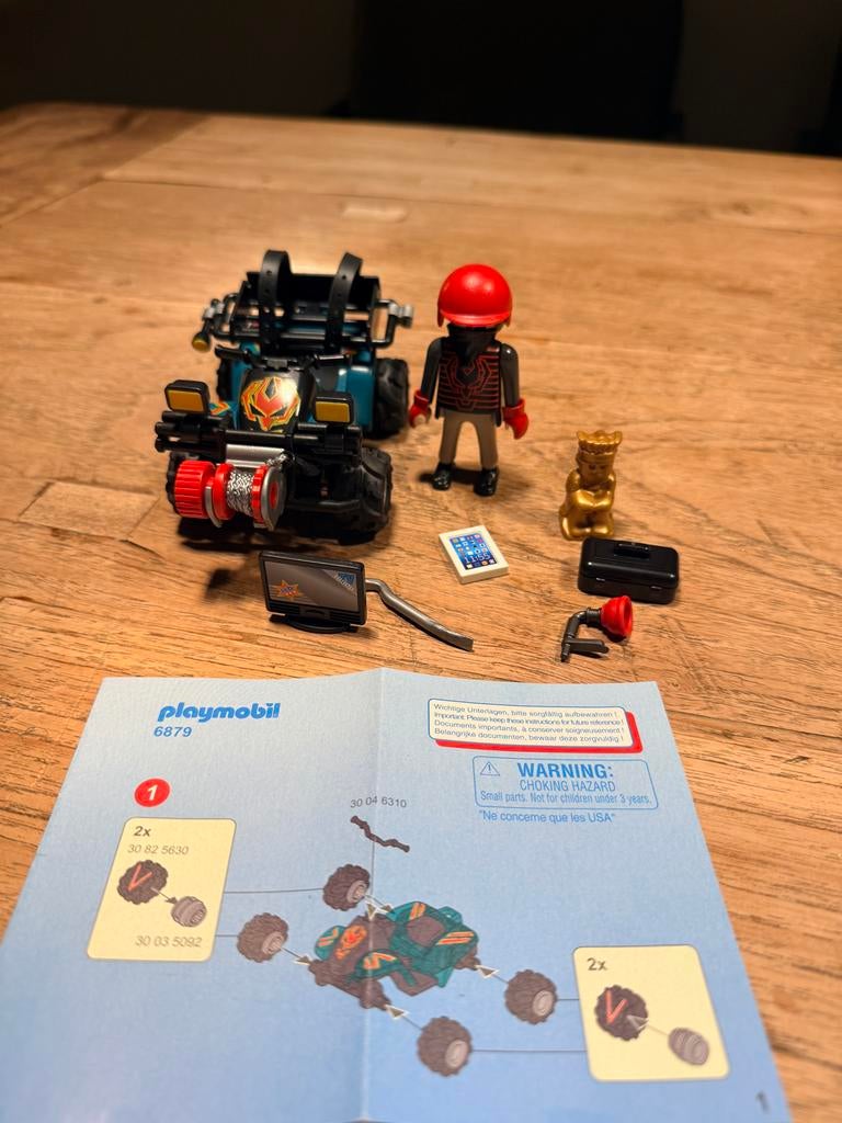 Playmobil Bandiet en quad met lier - 6879, Ophalen of Verzenden, Zo goed als nieuw