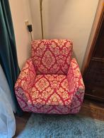 Comfortabele fauteuil met roze bloemmotief, Ophalen, Minder dan 75 cm, Zo goed als nieuw, Stof
