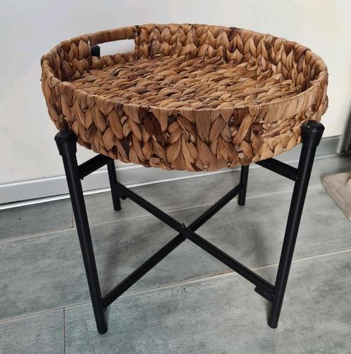 Inklapbaar bijzettafeltje, Huis en Inrichting, Tafels | Bijzettafels, Nieuw, Rond, Minder dan 55 cm, Hout, Ophalen of Verzenden