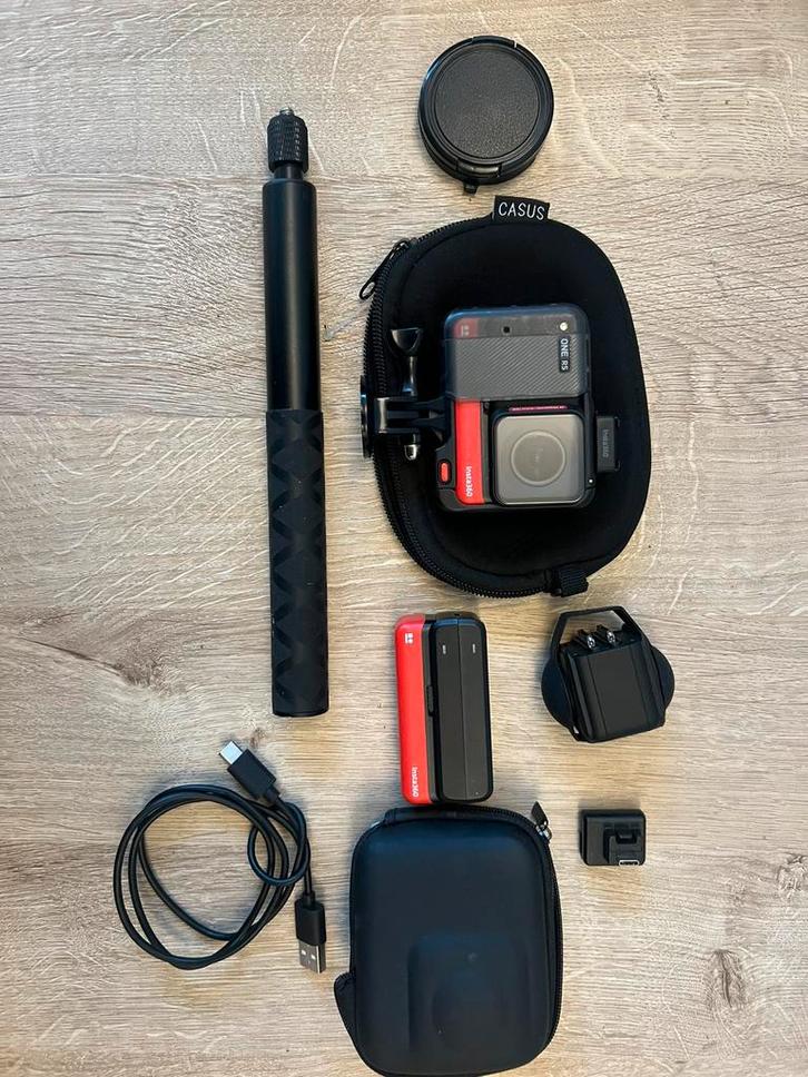 Insta360 ONE RS Twin set 360 & 4k module / accus / audio in, Audio, Tv en Foto, Actiecamera's, Zo goed als nieuw, Overige merken