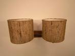 Vintage Wandlamp met Jute Kappen, Ophalen, Gebruikt, Hout
