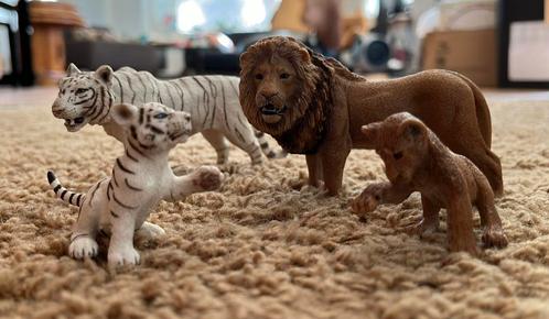Schleich witte tijgers en leeuwen, Verzamelen, Dierenverzamelingen, Zo goed als nieuw, Beeldje of Figuurtje, Ophalen of Verzenden