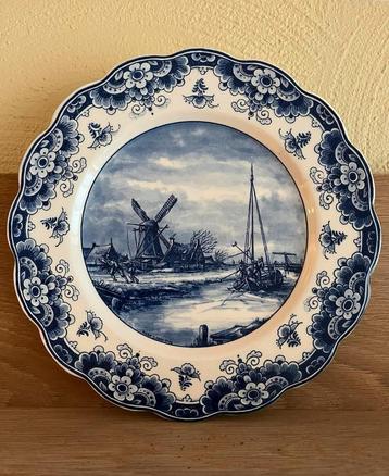 Delfts blauw bord - handgeschilderd naar J. Cats 1774 beschikbaar voor biedingen