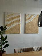Rustig, abstract tweeluik met 3D-textuur, Ophalen of Verzenden