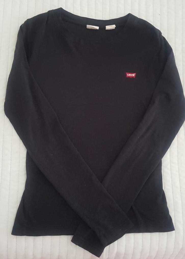 Levi's longsleeve zwart maat xs 34 levis merk trui tshirt, Kleding | Dames, Truien en Vesten, Gedragen, Maat 34 (XS) of kleiner