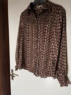 Nukus blouse met print - Maat M, Ophalen of Verzenden, Zo goed als nieuw, Maat 38/40 (M), Bruin