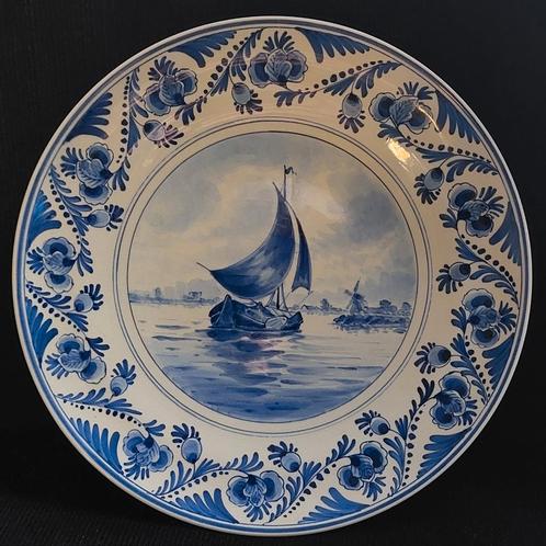 Bord Botter vissersboot Porceleyne Fles Delft Jungerhans, Antiek en Kunst, Antiek | Wandborden en Tegels, Ophalen of Verzenden