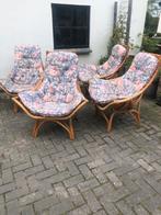 Rotan bamboe lounge stoelen €60 p/s jaren 80-90, Tuin en Terras, Tuinsets en Loungesets, 4 zitplaatsen, Gebruikt, Rotan, Ophalen of Verzenden