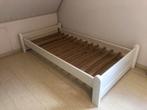 Massief houten bed, Gebruikt, Lattenbodem, 85 tot 100 cm, Ophalen