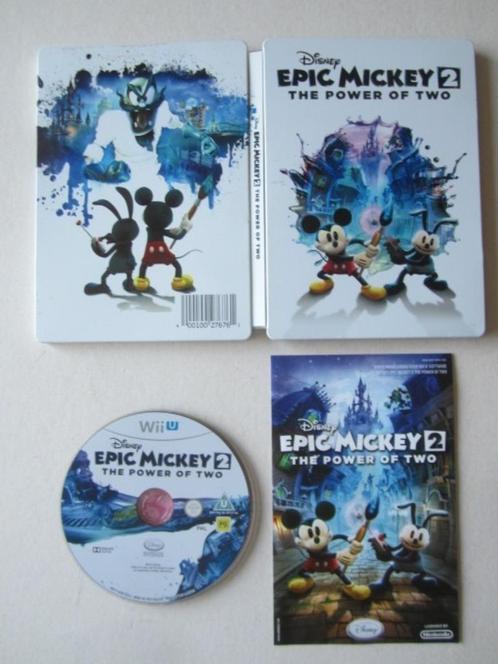 Epic Mickey Mouse 2 Nintendo Wii U steelbook limited edition, Spelcomputers en Games, Games | Nintendo Wii U, Zo goed als nieuw