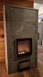 Tulikivi TU 1300 strakke hoeken speksteenkachel speksteen, Huis en Inrichting, Kachels, Ophalen, Gebruikt, Houtkachel, Vrijstaand