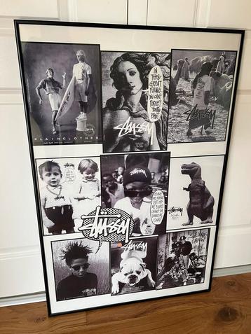 Stussy 90s poster met lijst 90,5x60,5cm beschikbaar voor biedingen