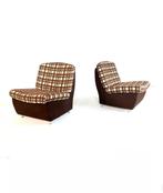 Set van 2 vintage fauteuils, jaren ‘60, Huis en Inrichting, Fauteuils, Metaal, 75 tot 100 cm, Ophalen of Verzenden, Zo goed als nieuw