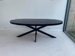 Ovale Eettafel Mangohout 210 x 110 Metalen Poten, Huis en Inrichting, Tafels | Eettafels, Ophalen, 100 tot 150 cm, 200 cm of meer