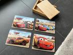 4 houten Cars puzzels in doosje, Kinderen en Baby's, Speelgoed | Kinderpuzzels, 10 tot 50 stukjes, Ophalen of Verzenden, Zo goed als nieuw