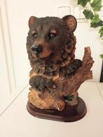 Houten Beer Standbeeld, Antiek en Kunst, Kunst | Beelden en Houtsnijwerken, Ophalen of Verzenden