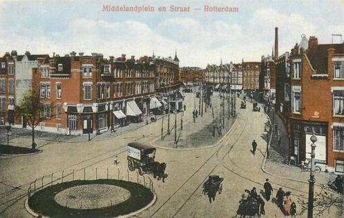 (388-131-043) Rotterdam Middelandplein en Straat, Verzamelen, Ansichtkaarten | Nederland, Zuid-Holland, Verzenden