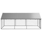 Hondenkennel voor buiten met dak 400x200x150 cm, Dieren en Toebehoren, Hondenhokken, Nieuw, Ophalen of Verzenden