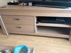 Beuken TV-meubel met laders - 134x50cm, Ophalen, Gebruikt, 100 tot 150 cm, Minder dan 100 cm