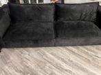 Brede suede bank, Rechte bank, Stof, Ophalen of Verzenden, 75 tot 100 cm