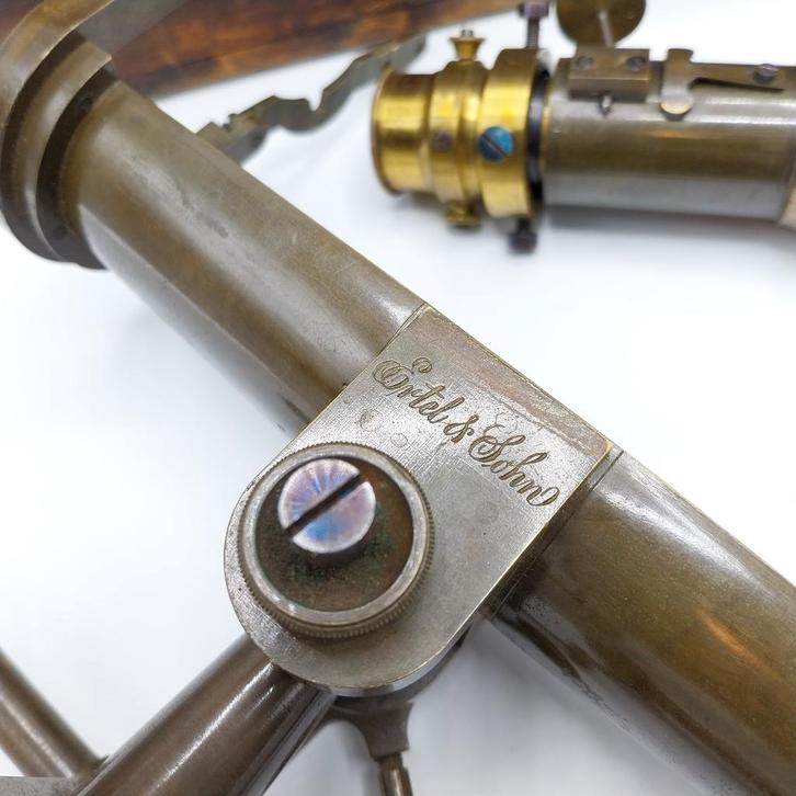 Landmeetkundig instrument Ertel & Son, voor onderdelen, Antiek en Kunst, Antiek | Gereedschap en Instrumenten, Ophalen of Verzenden