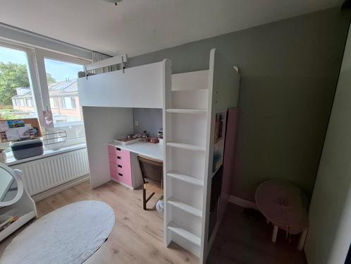 Ikea stuva hoogslaper met bureau, Kinderen en Baby's, Kinderkamer | Stapelbedden en Hoogslapers, Gebruikt, Hoogslaper, Ophalen
