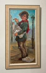 André Gior - Krantenjongen, Antiek en Kunst, Kunst | Schilderijen | Klassiek, Ophalen of Verzenden