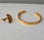 Gouden armband en ring, handgemaakt - set, Sieraden, Tassen en Uiterlijk, Armbanden, Ophalen of Verzenden, Zo goed als nieuw, Goud