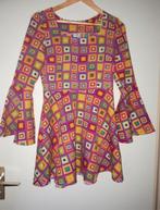 Flower Power jurk maat 34, Kleding | Dames, Carnavalskleding en Feestkleding, Ophalen of Verzenden, Zo goed als nieuw, Maat 34 (XS) of kleiner