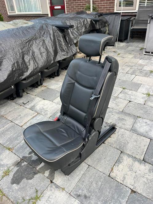 Zwart leren stoel isofix 3p gordel zelfbouw camper oldtimer, Caravans en Kamperen, Camper-accessoires, Nieuw, Ophalen of Verzenden