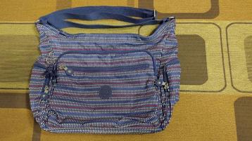 KIPLING Blue Geo Print Schoudertas 33 cm beschikbaar voor biedingen