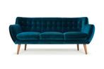 Sofa company Anne, 3-seater, Velour Petro, Smoked Oak Legs, Ophalen, Zo goed als nieuw, 75 tot 100 cm, Tweepersoons