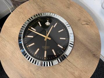 Nieuwe Rolex Datejust Wandklok Klok Black / Silver ! beschikbaar voor biedingen