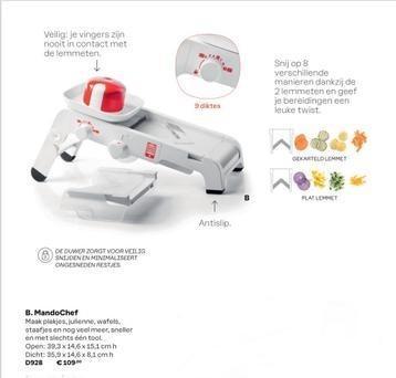 Nieuwe mandochef van tupperware, Huis en Inrichting, Keuken | Tupperware, Nieuw, Overige typen, Ophalen of Verzenden