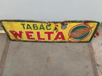 Vintage Tabac Welta Emaille Reclamebord, Antiek en Kunst, Antiek | Emaille, Ophalen of Verzenden