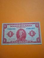 1 gulden muntbiljet Wilhelmina uit 1943 in ZF, Postzegels en Munten, Bankbiljetten | Nederland, Ophalen of Verzenden, 1 gulden