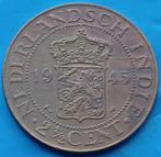 2½ cent 1945 Nederlands Indië - Wilhelmina UNC, Postzegels en Munten, Munten | Nederland, Koningin Wilhelmina, Overige waardes