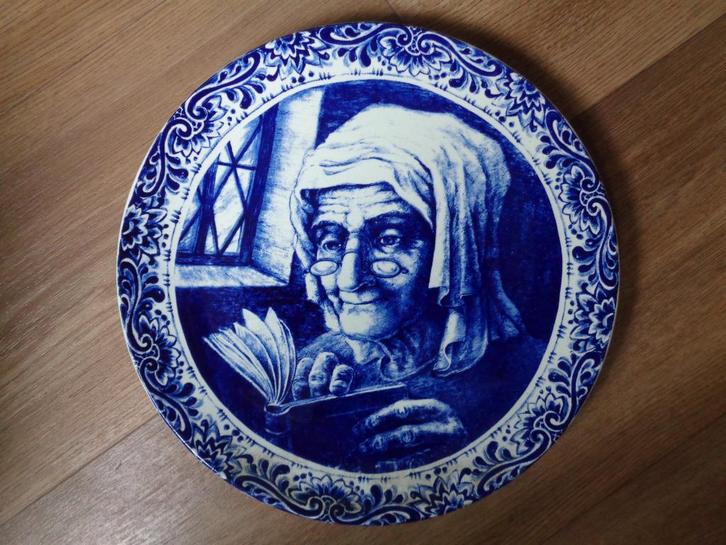 Delfts blauw Boch Bord DM 29CM Antiek Vintage, Antiek en Kunst, Antiek | Wandborden en Tegels, Ophalen
