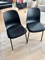 2 zwarte eetkamerstoelen kwantum, Huis en Inrichting, Stoelen, Ophalen, Zo goed als nieuw, Zwart, Twee