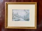 Tekening Anton Pieck Delfshaven, Ophalen of Verzenden