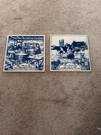 2 tegels met tekst, Antiek en Kunst, Ophalen of Verzenden